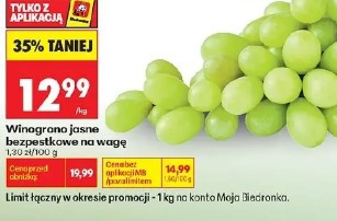 Winogrono jasne bezpestkowe