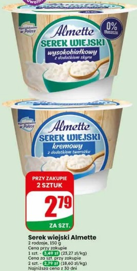 Serek wiejski Almette kremowy z dodatkiem twarożku