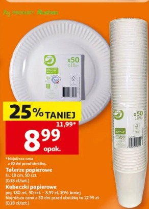 Kubeczki papierowe Auchan
