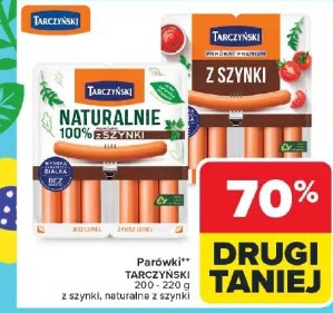 Parówki TARCZYŃSKI z szynki, naturalne z szynki