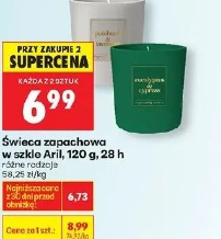 Świeca zapachowa w szkle Aril, 120 g, 28 h
