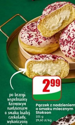 Pączek z nadzieniem o smaku mlecznym Stokson