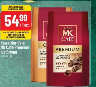 Kawa ziarnista MK Cafe Premium lub Crema Strauss