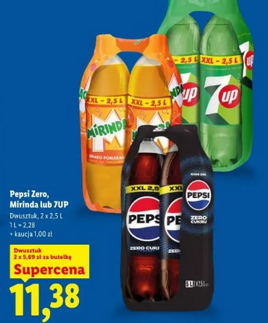 Pepsi Zero, Mirinda lub 7UP