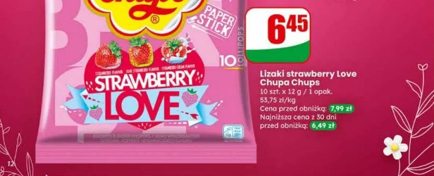 Lizaki strawberry Love Chupa Chups