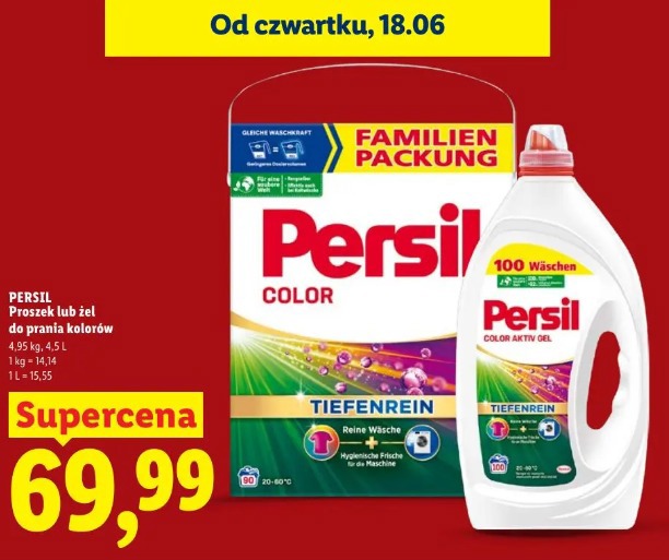 Persil Proszek lub żel do prania kolorów