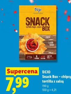 Dijo Snack Box – chipsy tortilla z salsą