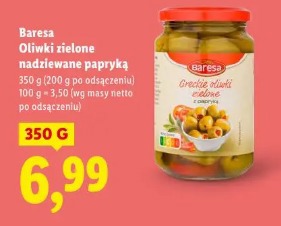 Baresa Oliwki zielone nadziewane papryką