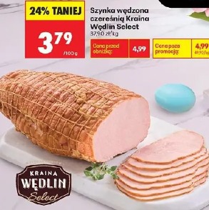 Szynka wędzona czereśnią Kraina Wędlin Select