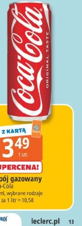 Napój gazowany Coca-Cola