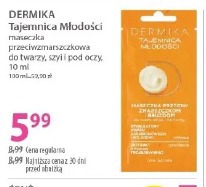 Dermika Tajemnica Młodości maseczka przeciwzmarszczkowa do twarzy, szyi i pod oczy