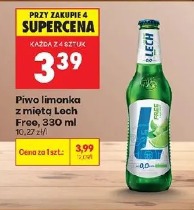 Piwo limonka z miętą Lech Free, 330 ml