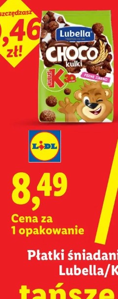 Płatki śniadaniowe Choco Kulki Lubella/Kubuś