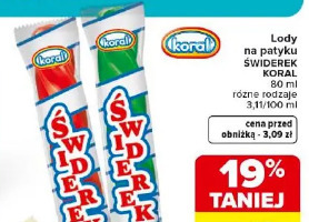 Lody na patyku Świderek Koral
