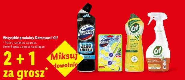 Wszystkie produkty Domestos i Cif 2+1 za grosz