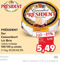 Président Ser Camembert lub Brie