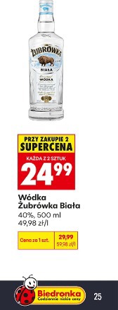 Wódka Żubrówka Biała