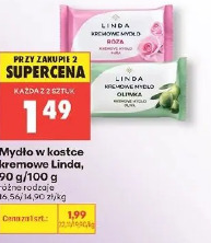 Mydło w kostce kremowe Linda, 90 g/100 g