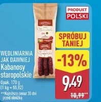 Wędlinarnia jak dawniej Kabanosy staropolskie