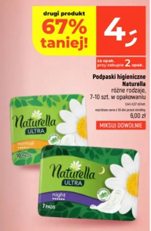 Podpaski higieniczne Naturella