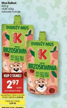 Mus Kubuś jabłko brzoskwinia