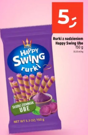 Rurki z nadzieniem Happy Swing Ube