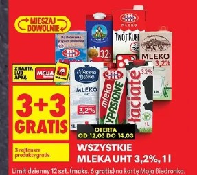 Wszystkie mleka UHT 3,2%, 1l