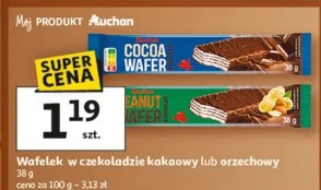 Wafelek w czekoladzie kakaowy lub orzechowy