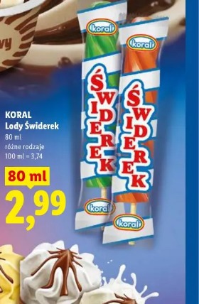 Koral lody świderek