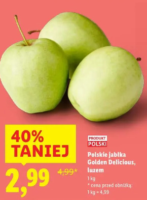 Polskie jabłka Golden Delicious