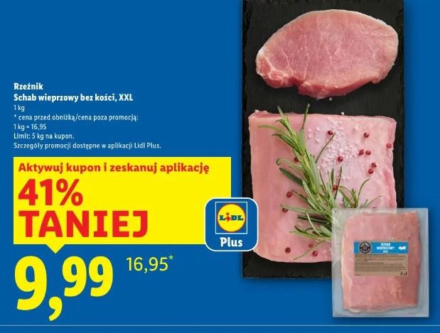 Rzeznik Schab wieprzowy bez kosci, XXL