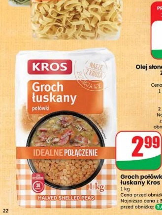 Groch połówki łuskany Kros