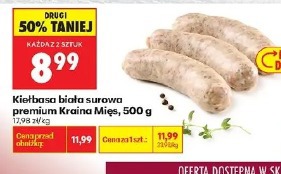 Kiełbasa biała surowa premium Kraina Mięs