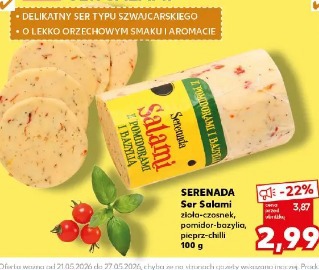 Serenada Ser Salami zioła-czosnek, pomidor-bazylia, pieprz-chilli