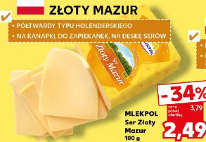 Mlekpol Ser Złoty Mazur