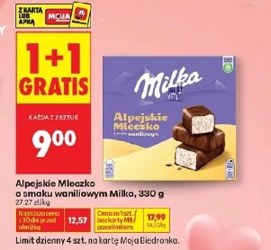 Alpejskie Mleczko o smaku waniliowym Milka