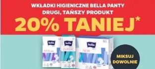 Wkładki higieniczne Bella Panty drugi, tańszy produkt