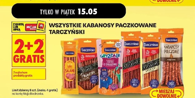 Wszystkie kabanosy paczkowane Tarczyński