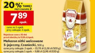 Makaron nitki walcowane 5-jajeczny, Czaniecki