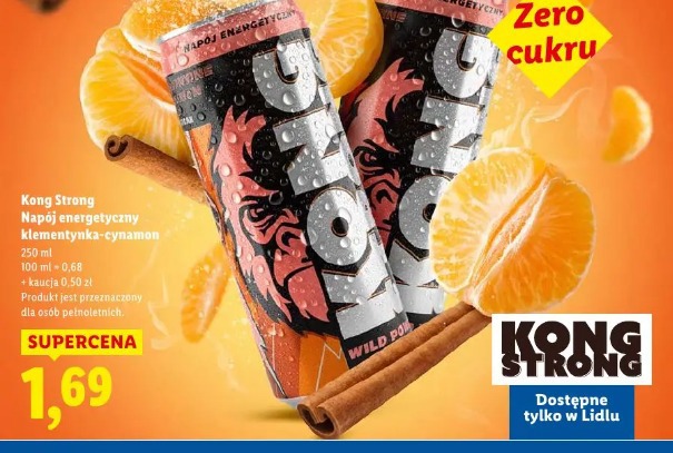 Kong Strong Napój energetyczny klementynka-cynamon