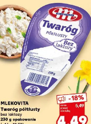 Mlekovita Twaróg półtłusty bez laktozy