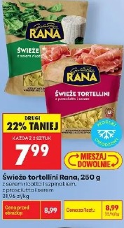 Świeże tortellini Rana: z serem ricotta i szpinakiem, z prosciutto i serem