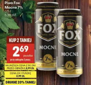 Piwo Fox Mocne 7%
