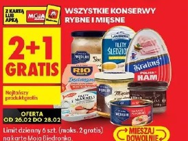 Wszystkie konserwy rybne i mięsne