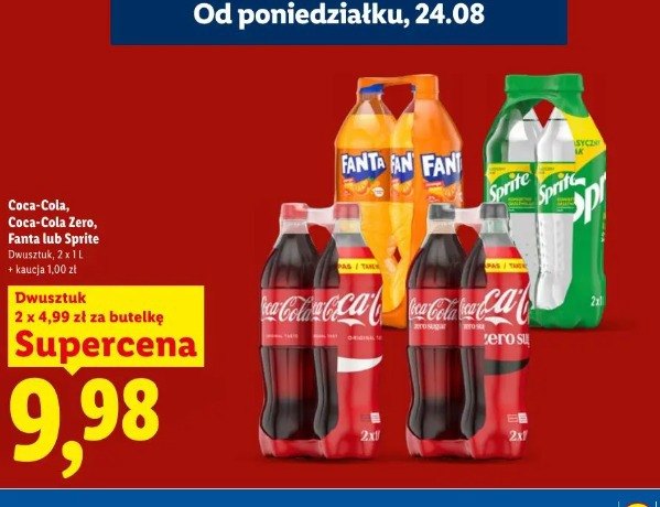 Coca-Cola, Coca-Cola Zero, Fanta lub Sprite
