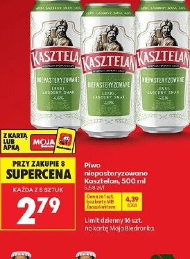 Piwo niepasteryzowane Kasztelan