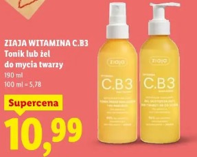 Ziaja Witamina C.B3 Tonik lub żel do mycia twarzy