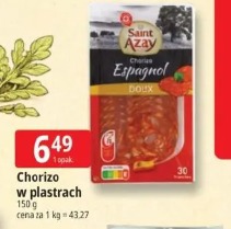 Chorizo w plastrach Saint Azay
