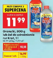 Granulki lub żel do udrożniania rur Kret