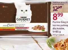 Purina Gourmet, karma pełnoporcjowa dla kotów, 4x85 g
